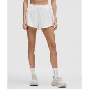 Lululemon Pace Crush High-Rise Short 2.5" White Lightweight Womens Activewear